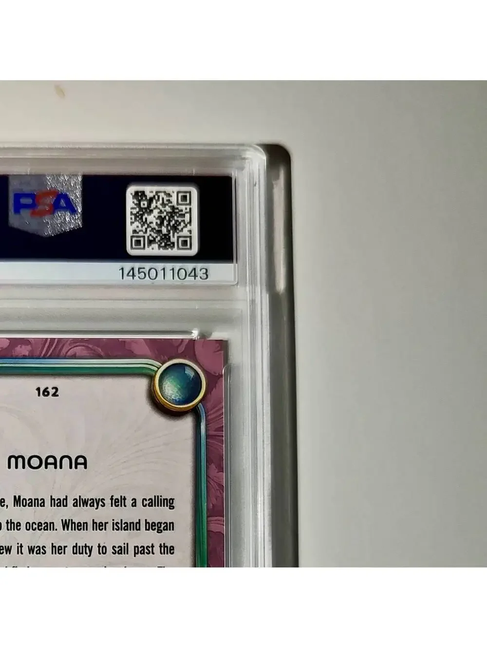 Moana 2025 Topps Disney Cartoon Princess #162 Card Moana PSA 9 MT